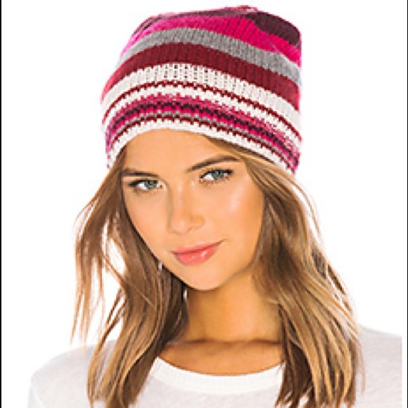 360 Cashmere Accessories - 360 Cashmere Glady's Beanie in Fuchsia & Multi